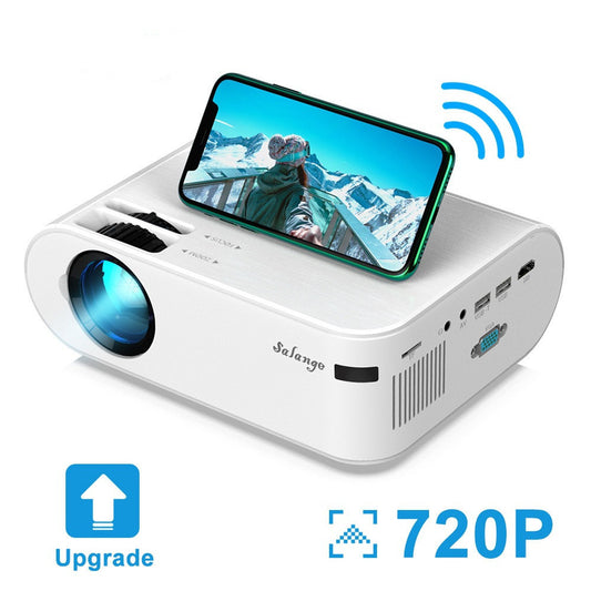 720p Portable Smart Projector Support 4K Supported, WiFi 6 & Bluetooth 5.2, Low Fan Noise (<30dB), 120° Adjustable Stand, Auto Keystone Home Cinema Projector for iOS/Android/PS5