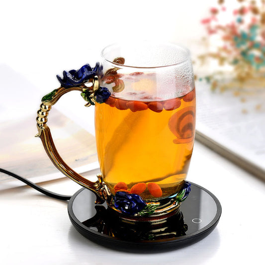 GARMEE Mug Warmer Coffee Warmer - Cup Warmer with 2 Temperature Settings Smart Tea Warmer Portable Beverage Warmer Drink Warmer for Office丨Desk丨Cocoa丨Coffee丨Tea丨Milk丨Hot Drinks（Excluding Cup）