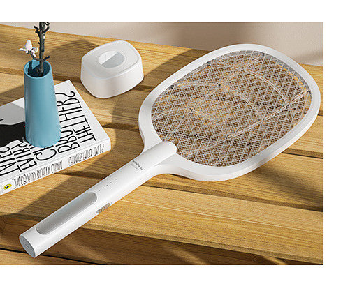 Electric Fly Swatter, 4000V USB Rechargeable Fly Killer Bug Zapper Racket with Charging Base, Home and Outdoor Mosquito Killer with LED Light for Mosquitoes, Flies, Bees, Moths