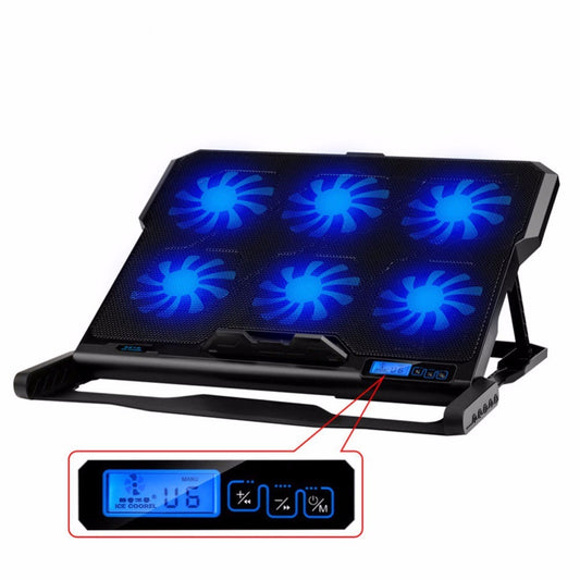Laptop Cooling Pad, Laptop Cooler with 6 Quiet Led Fans for 15.6-17 Inch Laptop Cooling Fan Stand,Switch Control Fan Speed Function