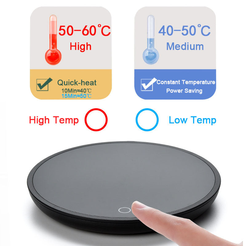 GARMEE Mug Warmer Coffee Warmer - Cup Warmer with 2 Temperature Settings Smart Tea Warmer Portable Beverage Warmer Drink Warmer for Office丨Desk丨Cocoa丨Coffee丨Tea丨Milk丨Hot Drinks（Excluding Cup）