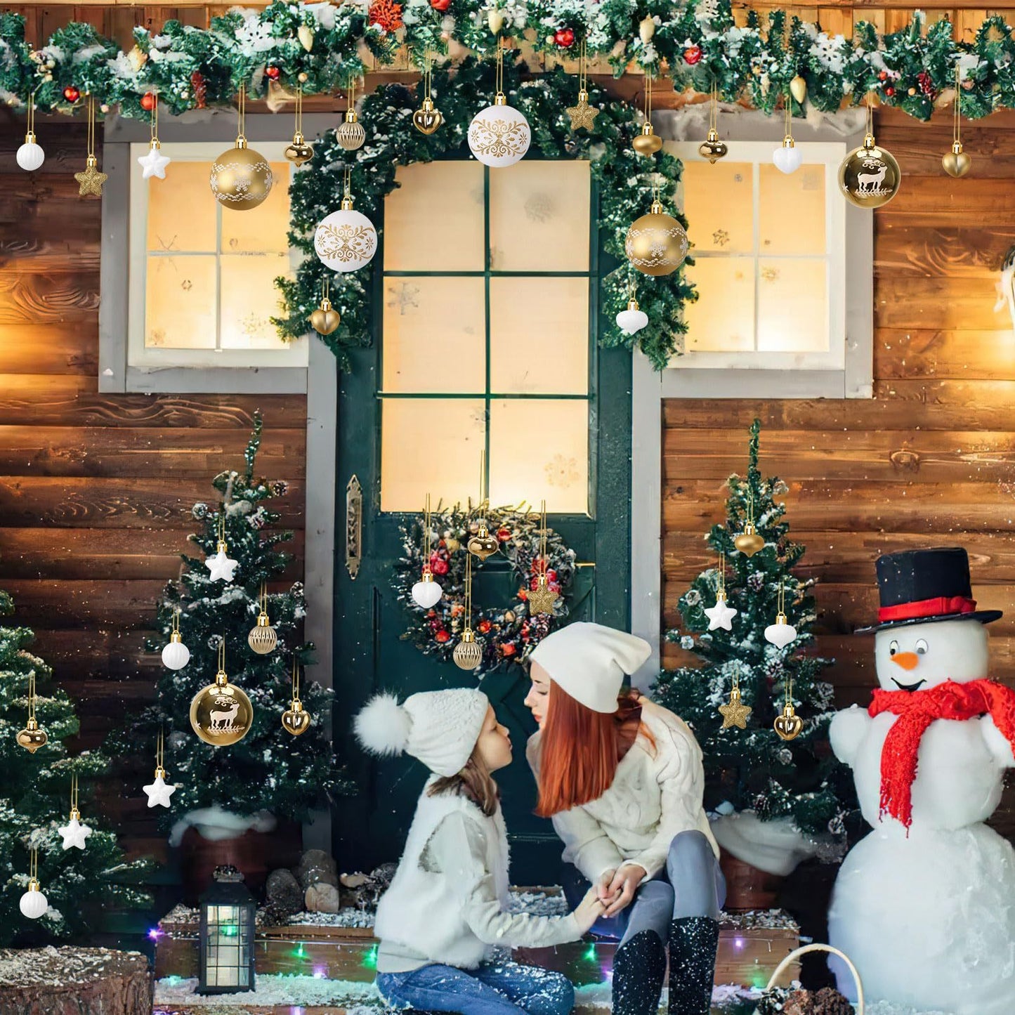 Christmas Ball Decorations Nordic 52PCS Christmas Tree Decorations