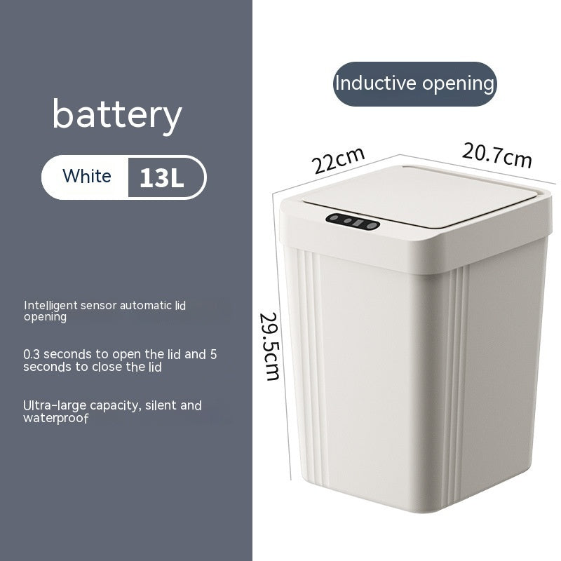 Kitchen Trash Can Waterproof Automatic Smart Induction With Lid