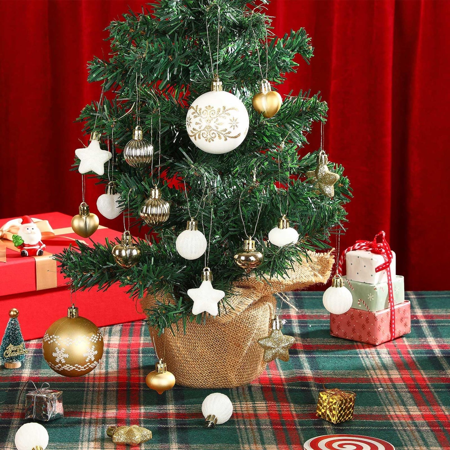 Christmas Ball Decorations Nordic 52PCS Christmas Tree Decorations