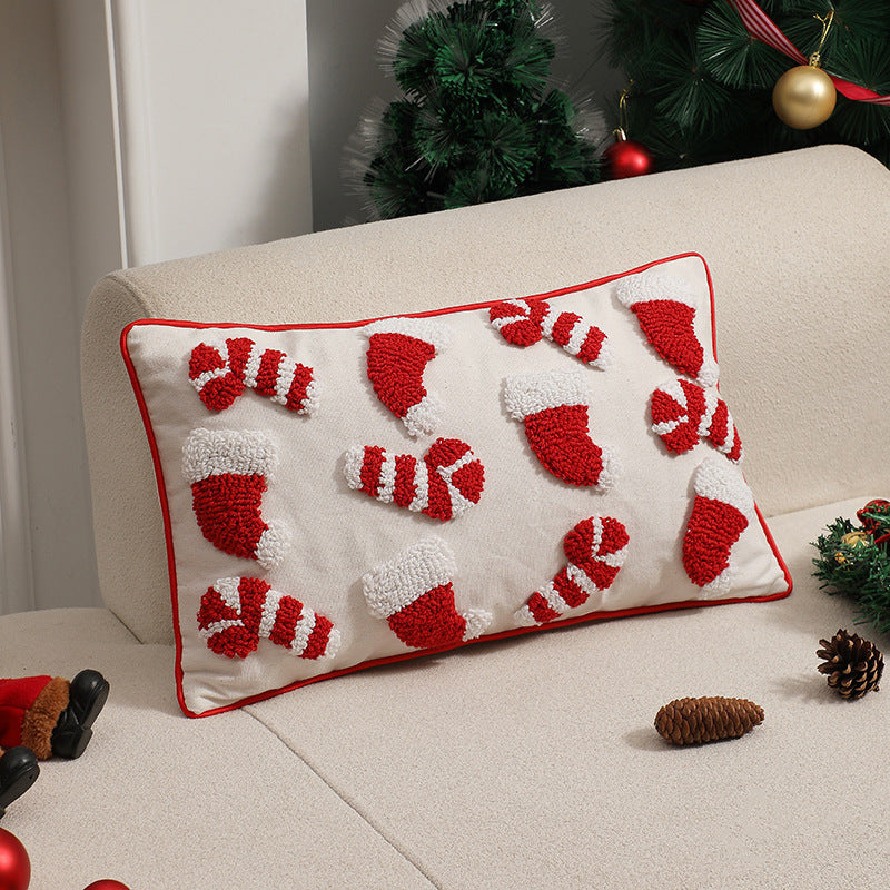 Modern Minimalist Christmas Tufted Pillow Cover