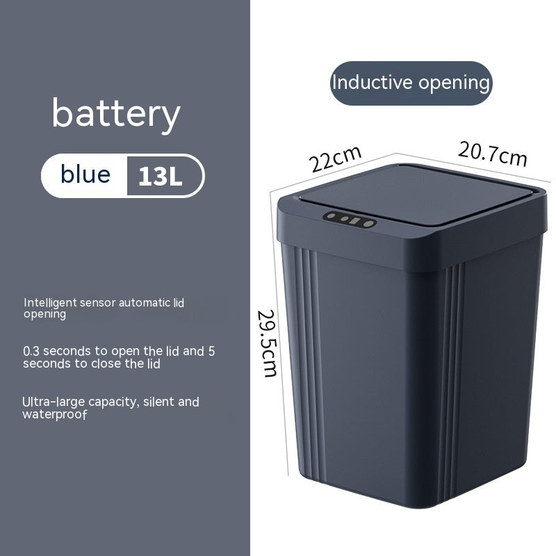 Kitchen Trash Can Waterproof Automatic Smart Induction With Lid