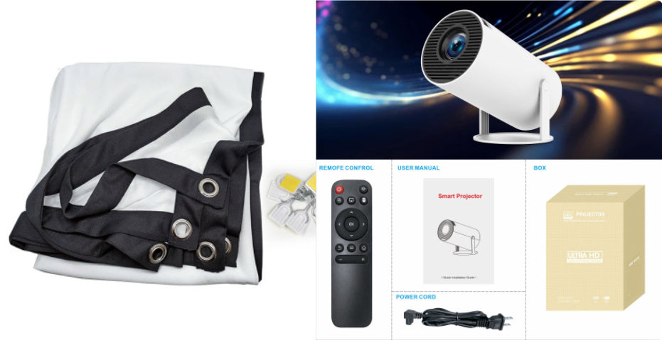 HY300 Pro Projector Home Theater Entertainment Portable 4K