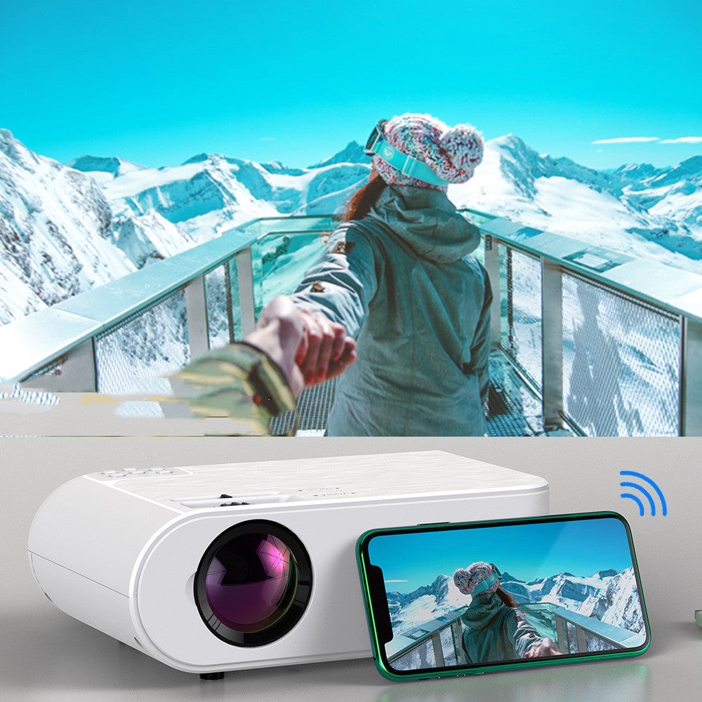 720p Portable Smart Projector Support 4K Supported, WiFi 6 & Bluetooth 5.2, Low Fan Noise (<30dB), 120° Adjustable Stand, Auto Keystone Home Cinema Projector for iOS/Android/PS5