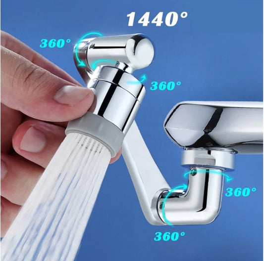 Rotating Water Bubbler Extension Noise Splash-Proof Faucet Extender, 1080° Large-Angle Rotating Robotic Arm