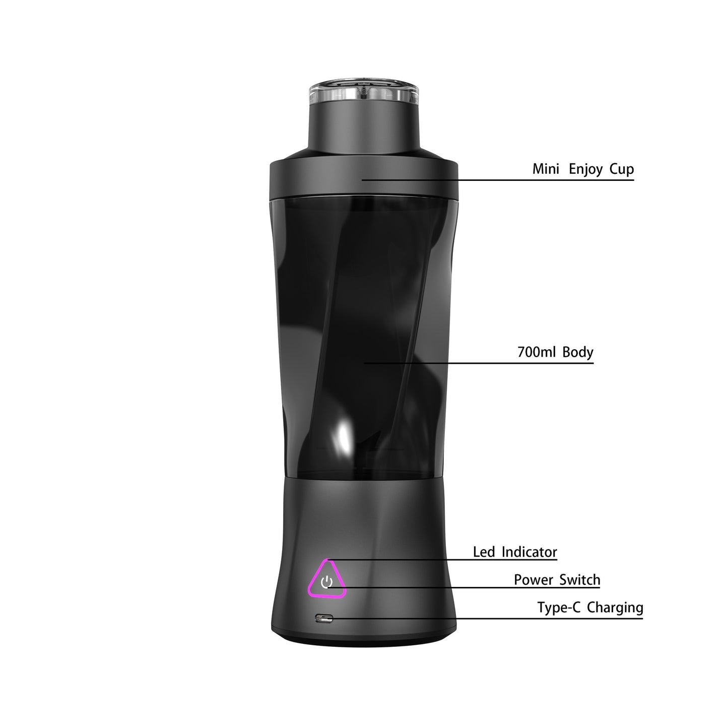 Portable Electric Juicer Multifunctional Power 500w Voltage ≤ 36V Capacity 800 ml 12pcs Vegetable Chopper