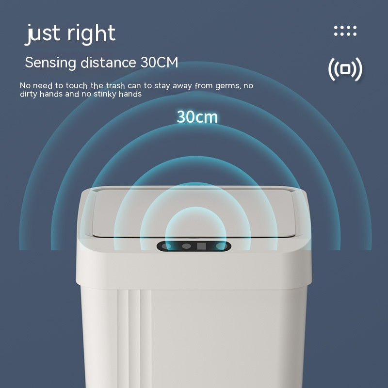 Kitchen Trash Can Waterproof Automatic Smart Induction With Lid