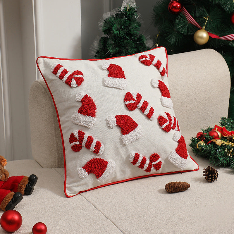 Modern Minimalist Christmas Tufted Pillow Cover