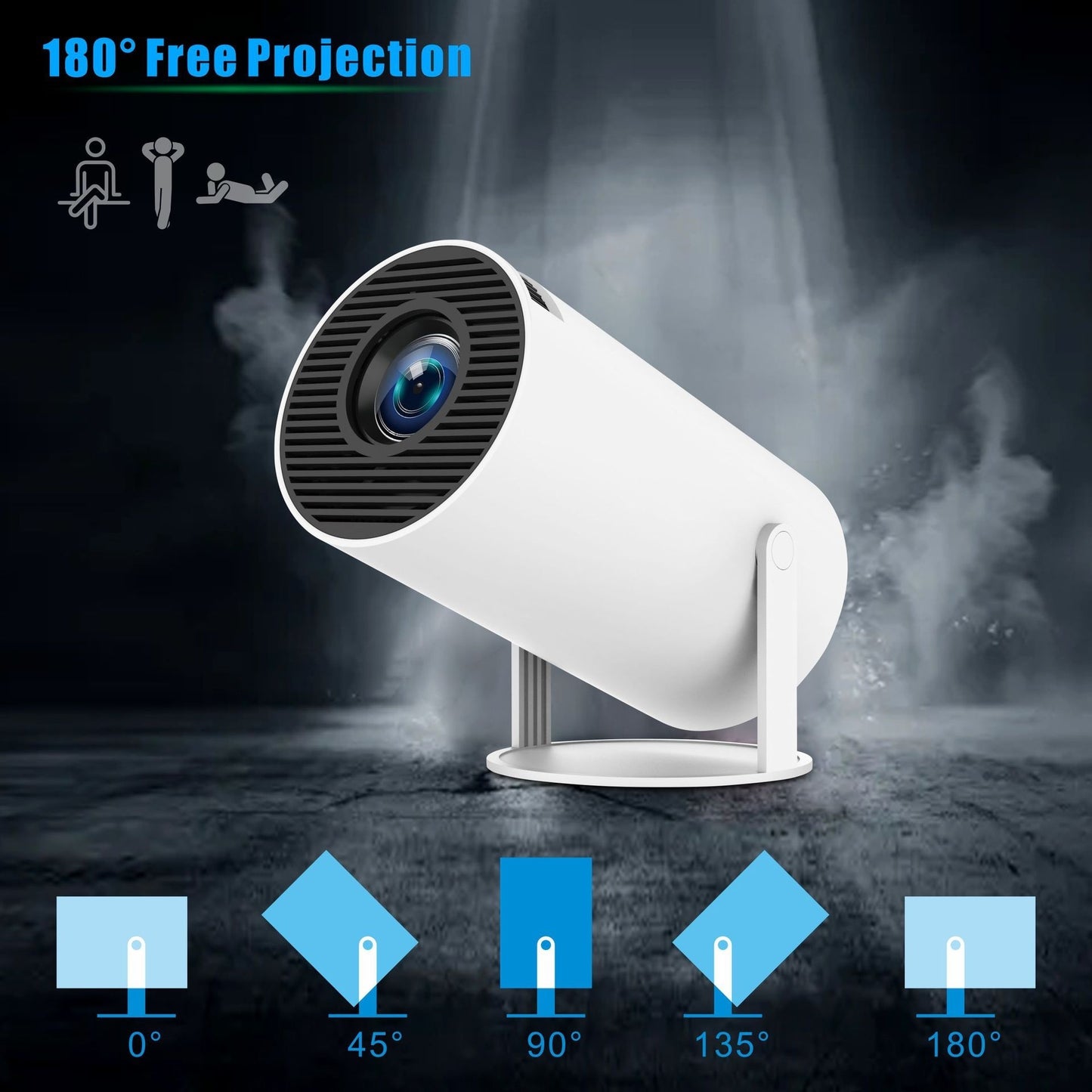 HY300 Pro Projector Home Theater Entertainment Portable 4K
