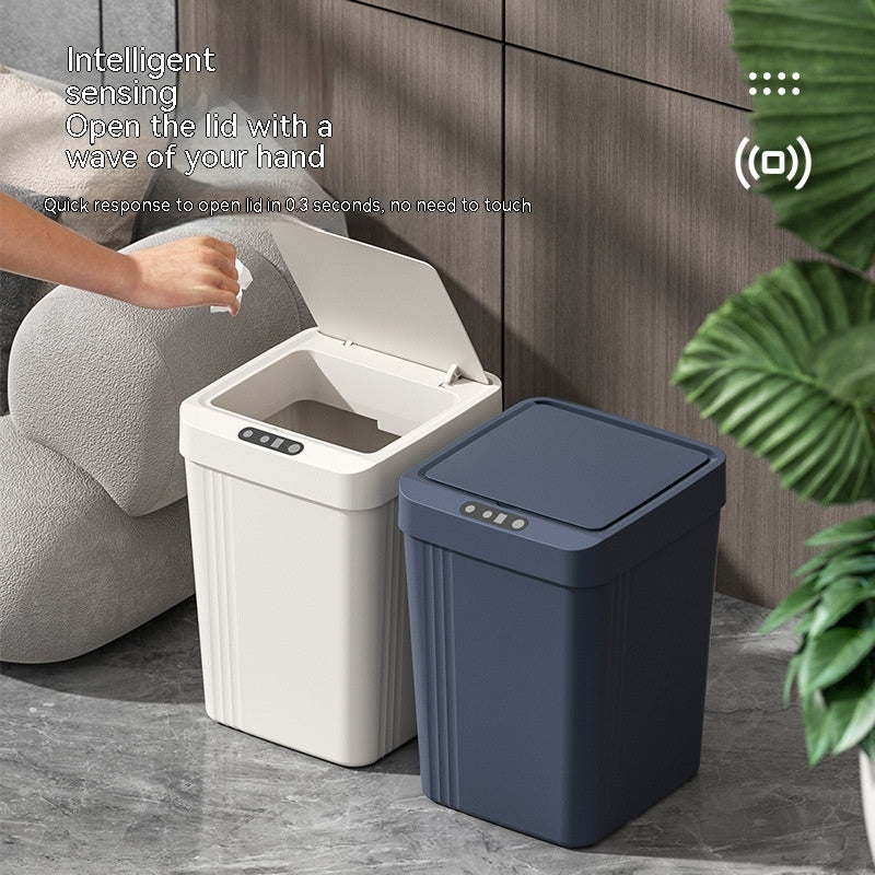 Kitchen Trash Can Waterproof Automatic Smart Induction With Lid