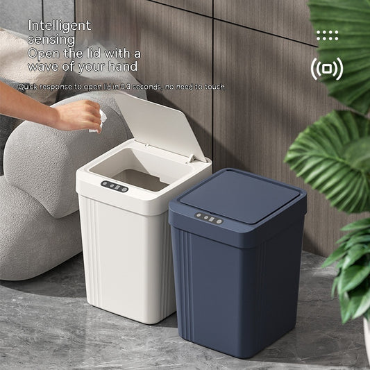 Kitchen Trash Can Waterproof Automatic Smart Induction With Lid