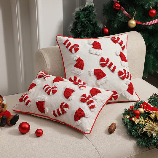 Modern Minimalist Christmas Tufted Pillow Cover