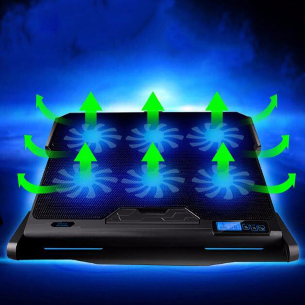 Laptop Cooling Pad, Laptop Cooler with 6 Quiet Led Fans for 15.6-17 Inch Laptop Cooling Fan Stand,Switch Control Fan Speed Function