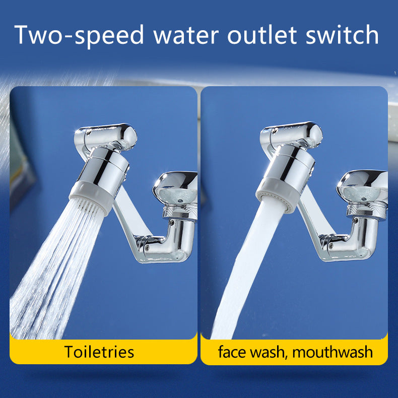 Rotating Water Bubbler Extension Noise Splash-Proof Faucet Extender, 1080° Large-Angle Rotating Robotic Arm