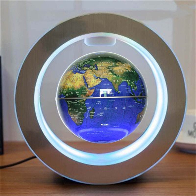 Senders Floating Globe With LED Lights Magnetic Levitation Floating Globe World Map for Desk Decoration
