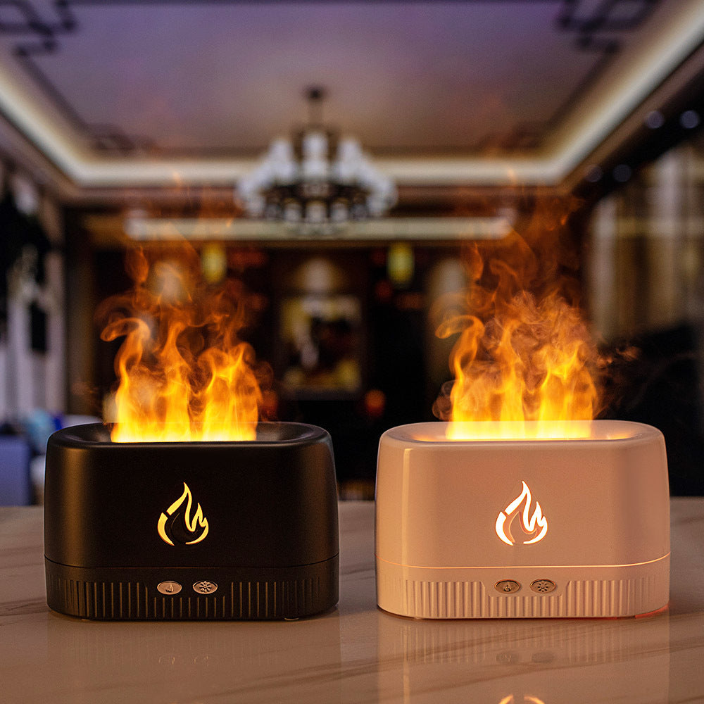 Flame Aroma Diffuser,Fragrance Essential Oil Diffuser Humidifier,Aroma Diffuser Humidifier with 3D Flame Night Light 200mL for Bedroom, Home and Office