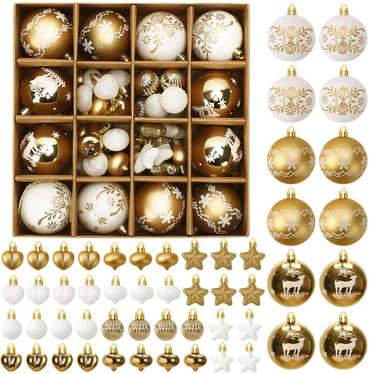 Christmas Ball Decorations Nordic 52PCS Christmas Tree Decorations